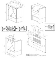 Тумба под раковину Бриклаер Кристалл 50 подвесная Софт Графит Ясень Анкор темный арт-4627125414503 — фото 9, Тумбы под раковину