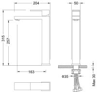 Товар: Смеситель для раковины Timo Selene Черный арт-3061/03F - фото 7 Смеситель для раковины Timo Selene Черный арт-3061/03F — фото 7, Смесители для раковины