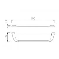 Стеклянная полка Abber Nord Хром арт-AA1555 — фото 3, Полки для ванной и душа