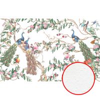 Фреска Ortograf Flora 31143 Фактура бархат FX Флизелин (4,3*2,7) Белый/Разноцветный, Цветы/Птицы арт-31143 (бархат FX) — фото 1, Фрески