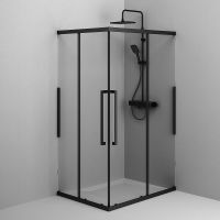 Душевой уголок AM.PM Func 120x90 профиль Черный матовый стекло прозрачное арт-W84G-403-12090-BТ — фото 11, Прямоугольные душевые уголки