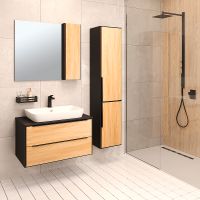 Товар: Шкаф пенал Runo Мальта 35 R подвесной Дуб Черный арт-00-00001095 - фото 4 Шкаф пенал Runo Мальта 35 R подвесной Дуб Черный арт-00-00001095 — фото 4, Пеналы для ванной комнаты