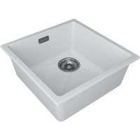 Кухонная мойка Paulmark Lumi 45 UNI-Skew Белая арт-LU45SK-WH — фото 2, Кухонные мойки