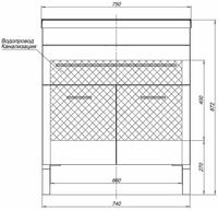 Товар: Тумба с раковиной Aquanet Верона 75 Белая арт-287670 - фото 9 Тумба с раковиной Aquanet Верона 75 Белая арт-287670 — фото 9, Тумбы с раковиной