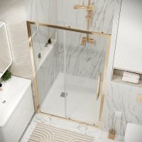 Товар: Душевая дверь Grossman Cosmo 120 профиль Золото сатин стекло прозрачное арт-100.K33.02.120.32.00 - фото 6 Душевая дверь Grossman Cosmo 120 профиль Золото сатин стекло прозрачное арт-100.K33.02.120.32.00 — фото 6, Раздвижные душевые двери