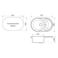 Кухонная мойка Domaci Бьелла DMC-18S арт-GWS-18S-310 серая — фото 4, Кухонные мойки