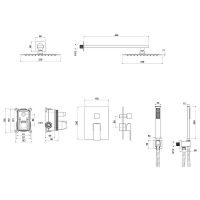 Душевая система Aquatek Либра Черная матовая арт-AQ1672MB — фото 2, Встраиваемые душевые комплекты