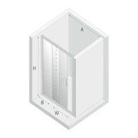 Душевая дверь New Trendy New Varia Chrome 120 профиль Хром стекло прозрачное арт-D-0190A — фото 8, Раздвижные душевые двери