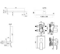Комплект смесителей Paffoni Elle Черный матовый арт-KITEL018NO105 — фото 8, Готовые комплекты для ванной комнаты