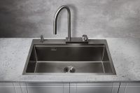 Кухонная мойка Milacio Denia 75 Вороненая сталь арт-MC.77429 — фото 2, Кухонные мойки