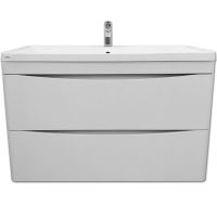 Тумба под раковину Alcora Luxury 100 подвесная Белая арт-47715 — фото 1, Тумбы под раковину