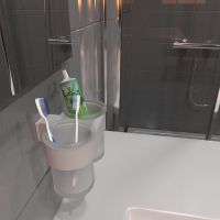 Стакан для зубных щеток Altasan Лотос двойной Белый матовый арт-ЛТ42БМ — фото 2, Стаканы для зубных щеток