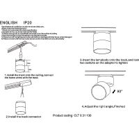 Трековый светильник Crystal Lux Белый Черный арт-CLT 0.31 130 BL — фото 3, Трековые светильники