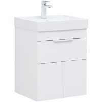 Тумба под раковину Aquanet Ирис new 50 подвесная Белый глянец арт-310147 — фото 2, Тумбы под раковину