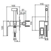 Гигиенический душ со смесителем Gappo Белый Хром арт-G7217-8 — фото 7, Гигиенические души