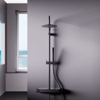 Товар: Душевая система Damixa Scandinavian Pure Черная матовая арт-936780300 - фото 3 Душевая система Damixa Scandinavian Pure Черная матовая арт-936780300 — фото 3, Душевые стойки