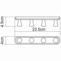 Вешалка для полотенец WasserKRAFT Exter Светлая бронза арт-K-1094 — фото 4, Крючки для полотенец