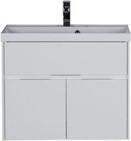 Тумба с раковиной Aquanet Латина 80 подвесная Белая арт-212836 — фото 2, Тумбы с раковиной