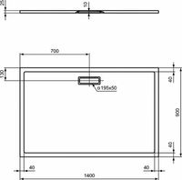 Акриловый поддон для душа Ideal Standard Ultraflat New 140х90 Белый арт-T448401 — фото 6, Акриловые душевые поддоны