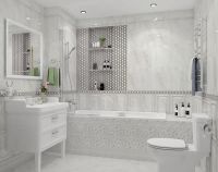 Керамическая плитка Kerama Marazzi Гран Пале белый панель настенная 25х40 см арт-6357 — фото 2, Керамическая плитка