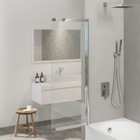 Товар: Шторка на ванну Berges River S Slider 98х145 профиль Хром стекло прозрачное арт-065014 - фото 3 Шторка на ванну Berges River S Slider 98х145 профиль Хром стекло прозрачное арт-065014 — фото 3, Шторки для ванной раздвижные