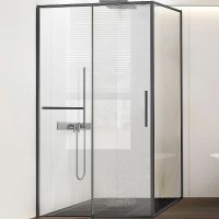 Душевой уголок Vincea Slim Soft 130x90 профиль Вороненая сталь стекло прозрачное арт-VSR-1SS9013CLGM — фото 1, Прямоугольные душевые уголки