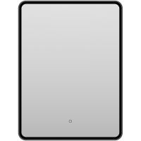 Зеркало Brevita Mercury 60 с подсветкой Черное матовое с сенсорным выключателем арт-MER-Rett6-060/80-black — фото 4, Зеркала в ванную комнату