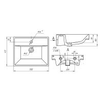 Тумба с раковиной Misty Енисей 50 подвесная Белая арт-УТ000011304 — фото 8, Тумбы с раковиной