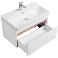 Товар: Тумба под раковину Aquaton Марти 80 подвесная Белая Дуб эндгрейн арт-1A283201MY010 - фото 3 Тумба под раковину Aquaton Марти 80 подвесная Белая Дуб эндгрейн арт-1A283201MY010 — фото 3, Тумбы под раковину