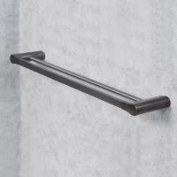 Полотенцедержатель WasserKRAFT Wiese двойной Оружейная сталь арт-K-8940 — фото 2, Полотенцедержатели