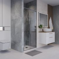 Душевая дверь Niagara Nova 100 профиль Хром стекло прозрачное арт-NG-64-10A — фото 3, Раздвижные душевые двери