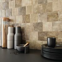 Керамическая плитка DNA Tiles Enamel Square Truffle настенная 12,5х12,5 см арт-123080 — фото 2, Керамическая плитка