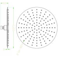 Верхний душ Rav Slezak Хром арт-KS0011 — фото 4, Верхние души
