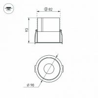 Встраиваемый светильник Arlight Atlas Черный арт-035467 — фото 2, Точечные светильники