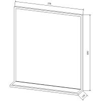 Зеркало Sanflor Норд 60 Тауп арт-С08103 — фото 3, Зеркала в ванную комнату