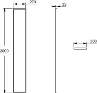 Душевая стенка Jacob Delafon Nouvelle Vague 30 профиль Черный стекло зеркальное арт-E94WI30-MZ — фото 3, Боковые стенки