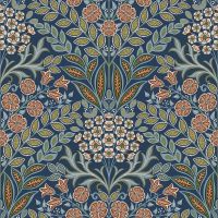 Обои Grandeco Icon Винил на флизелине (0,53*10,05) Синий/Разноцветный, Цветы/Листья арт-IC 2105 — фото 1, Обои для стен