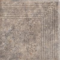 Ступень угловая Ceramika Paradyz Viano Grys Stopnica Narozna с насечками 30х30см арт-51447 — фото 1, Ступени и клинкер