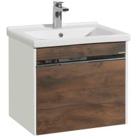 Тумба под раковину Aquaton Капри 60 подвесная Таксония темная арт-1A230101KPDB0 — фото 1, Тумбы под раковину