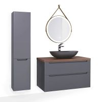 Товар: Тумба под раковину Jorno Wood 100 подвесная Серая арт-Wood.01.100/P/GR - фото 6 Тумба под раковину Jorno Wood 100 подвесная Серая арт-Wood.01.100/P/GR — фото 6, Тумбы под раковину