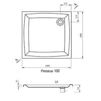 Акриловый поддон для душа Ravak Galaxy Elipso LA 100х100 Белый арт-A02AA01210 — фото 2, Акриловые душевые поддоны