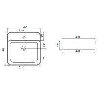 Раковина Allen Brau Liberty 2 48 Белая арт-4.32014.20 — фото 13, Раковины накладные
