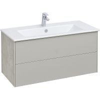 Тумба под раковину Aquaton Сохо 100 подвесная Слэйт Галька серая арт-1A258201AJ9A0 — фото 1, Тумбы под раковину