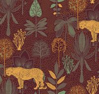 Обои детские Milassa Bon Voyage Флизелин (1*10,05) Красный/Фиолетовый, Животные арт-D1 020 — фото 1, Обои для стен