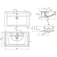 Тумба с раковиной Brevita Gloster 80 Графит матовый арт-УТ000012447 — фото 12, Тумбы с раковиной