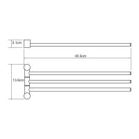 Полотенцедержатель WasserKRAFT поворотный Золото глянцевое арт-K-1033PG — фото 2, Полотенцедержатели