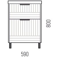 Тумба под раковину Corozo Терра 60 Графит матовый арт-SD-00001324 — фото 5, Тумбы под раковину