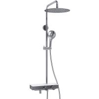 Товар: Душевая система WasserKRAFT с термостатом Хром Белая арт-A113.116.101.CH Thermo - фото 5 Душевая система WasserKRAFT с термостатом Хром Белая арт-A113.116.101.CH Thermo — фото 5, Душевые стойки