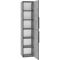 Шкаф пенал Brevita Rock 35 R подвесной Бетон Чикаго светло-серый арт-ROCK-05035-48-2П — фото 4, Пеналы для ванной комнаты