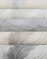 Обои Solo Soft Air Винил на флизелине (1,06*10) Серый, Перья арт-SL8872-14 — фото 3, Обои для стен